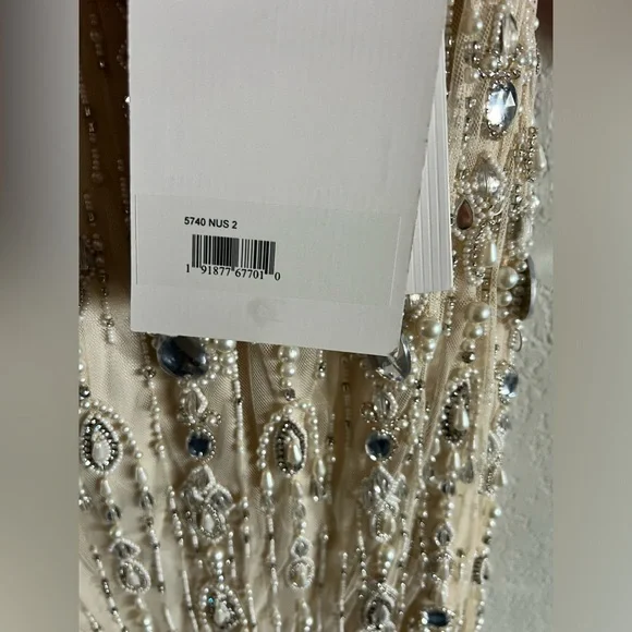 ⌛️ Captivating Mac Duggal Waist Cutout Back Slit Dress 👗#5740 - Picture 8 of 12